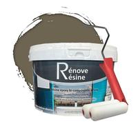 Peinture Résine multisupport Intérieur pour Faïence, Carrelage, Douche, Baignoire 5m² - RAL 7006 Gris beige + Kit d'application OFFERT