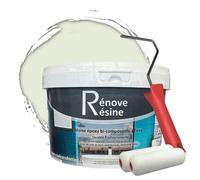 Peinture Résine multisupport Intérieur pour Faïence, Carrelage, Douche, Baignoire 5m² - RAL 9002 Blanc gris + Kit d'application OFFERT