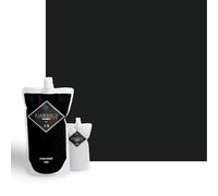 Peinture Résine Noir Vodounô - Résine Epoxy Bi-Composants - Effet Brillant - Peinture Mur, Plafond, Boiserie, Carrelage & Métal - Lessivable - COV Fabriquée En France - 750 ml - BARBOUILLE