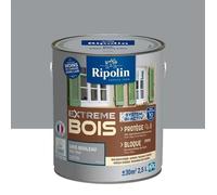 Peinture Ripolin EXTREME BOIS microporeuse satin 2L5 gris bouleau