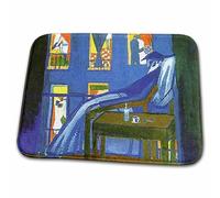 Peinture Salvador Dali Voyeur Surréalisme Surréalisme Paillasson D'Entree Anti-Salissures Tapis De Douche Absorbant Tapis De Bain pour Salon Baignoire Couloir 40X60 Cm