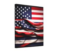 Peinture sans cadre Drapeau américain 20,3 x 25,4 cm Décoration de la maison Poster Bureau Chambre Art mural pour