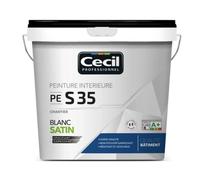 Peinture satinée CÉCIL PE S35 Blanc 15L 15 L