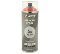 PEINTURE SECHAGE RAPIDE RAL ACRYL RAL2002 BRILLANT AEROSOL 400ML MOTIP