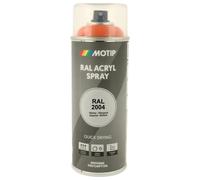PEINTURE SECHAGE RAPIDE RAL ACRYL RAL2004 BRILLANT AEROSOL 400ML MOTIP