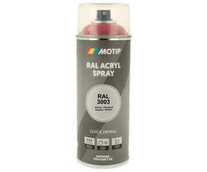 PEINTURE SECHAGE RAPIDE RAL ACRYL RAL3003 BRILLANT AEROSOL 400ML MOTIP