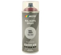 PEINTURE SECHAGE RAPIDE RAL ACRYL RAL3004 BRILLANT AEROSOL 400ML MOTIP