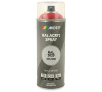 PEINTURE SECHAGE RAPIDE RAL ACRYL RAL3020 BRILLANT AEROSOL 400ML MOTIP