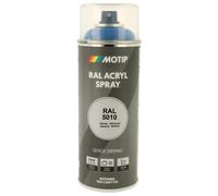 PEINTURE SECHAGE RAPIDE RAL ACRYL RAL5010 BRILLANT AEROSOL 400ML MOTIP