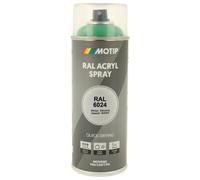 PEINTURE SECHAGE RAPIDE RAL ACRYL RAL6024 BRILLANT AEROSOL 400ML MOTIP