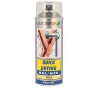 PEINTURE SECHAGE RAPIDE RAL ACRYL RAL7011 BRILLANT AEROSOL 400ML MOTIP