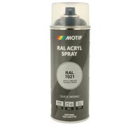 PEINTURE SECHAGE RAPIDE RAL ACRYL RAL7021 BRILLANT AEROSOL 400ML MOTIP