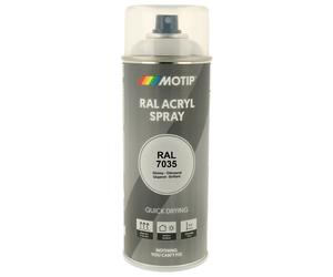 PEINTURE SECHAGE RAPIDE RAL ACRYL RAL7035 BRILLANT AEROSOL 400ML MOTIP