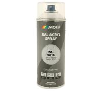 PEINTURE SECHAGE RAPIDE RAL ACRYL RAL9016 BRILLANT AEROSOL 400ML MOTIP