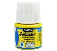 Pébéo Peinture textile Setacolor Opaque Moiré - Effet irisé - Jaune riche 45 ml