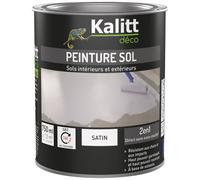 Peinture sol 2 en 1 Satin 0.75 L - Gris Argenté