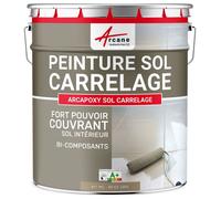 Peinture Sol Carrelage - Résine Carrelage - ARCAPOXY SOL CARRELAGE 1 kg (jusqu'à 5 m² en 2 couches) - Beige Gris - RAL 1019