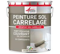 Peinture Sol Carrelage - Résine Carrelage - ARCAPOXY SOL CARRELAGE - 2.5 kg (jusqu'à 12.5 m² en 2 couches) Blanc Crème - RAL 9001