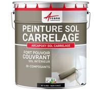 Peinture Sol Carrelage - Résine Carrelage - ARCAPOXY SOL CARRELAGE 2.5 kg (jusqu'à 12.5 m² en 2 couches) - Noir foncé RAL 9005