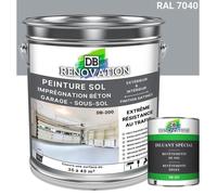PEINTURE SOL GARAGE DB-200 - Kit 5KG - Gris fenêtre - Extrême trafic extérieur - intérieur - Haute résistance - 5KG + 1L Diluant