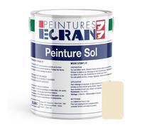 Peinture sol professionnelle, satin, peinture opacifiante, sans odeur, protège, décore, intérieur 1 litre Pierre (RAL 1015)