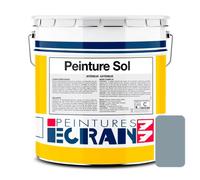 Peinture sol professionnelle, satin, peinture opacifiante, sans odeur, protège, décore, intérieur, extérieur, HydroSol ECRAN 77 15 litres Gris (RAL 7001)