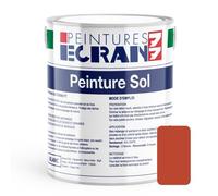 Peinture sol professionnelle, satin, peinture opacifiante, sans odeur, protège, décore, intérieur, extérieur, HydroSol ECRAN 77 1 litre Rouge (RAL 3013)