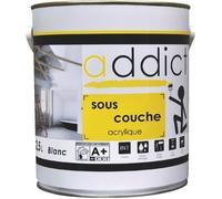 Peinture sous-couche Addict - Boîte 2,5l - Blanc - Intérieur - Mat - Mur