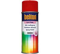Peinture SpectRAL Belton - Bombe Aérosol Spray de Peinture Toutes Surfaces - RAL 3000 Rouge Feu Brillant - 400 ml - Ref. 324040