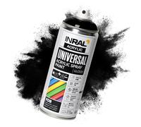 Peinture Spray Acrylique RAL9005 Noir Profond Mat 400ml Int/Ext Séchage Rapide