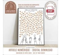 Peinture sur canevas d'arbre à empreintes digitales, décoration de mariage unique, livre d'or d'arbre à empreintes digitales personnalisé 20cm*30cm,30cm*40cm,40cm*60cm,50cm*70cm,30*40cm (avec cadre),2
