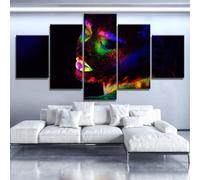 Peinture Sur Toile 5 Pieces Belle Fille Fluo Image Déco Murale Tableau Murale Peinture Sur Toile Affiche Photo Toile Image De Imprimée Art Hd Décoration Murale 100×55 Cm Affiche De Photo D'A -8J5Z/Y3I
