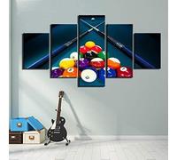 Peinture Sur Toile Billard Billard 5 Pieces Wall Art Painting Wallpapers Poster Print For Living Room Bedroom Dining Room Office Kids Room Wall Mural Home Decor Sans Cadre 200 X 100 Cm