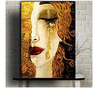 Peinture sur toile classique artiste Gustav Klimt larme abstrait affiches et impressions Art mur photos pour salon Cuadros 24x35 pouces (60x90 cm) avec cadre