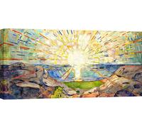 Peinture sur toile Edvard Munch, The Sun (Le Soleil) - 120x60 cm