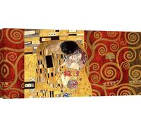 Peinture sur toile - Gustav Klimt - Le baiser (or) - 120x60 cm