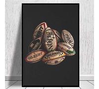 Peinture sur toile - Impression décorative - Ballons de rugby - Impressions sur toile - Affiches et impressions abstraites - Peintures murales - Images pour décoration de salon - Encadrée, 1 Pièce