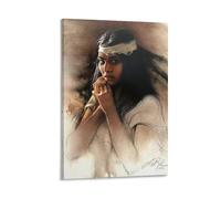 Peinture sur toile Lee Bogle The Watchful Maiden-People And Portraits Painting on Canvas Wall Art Scroll Picture Print Wall Decor Ho