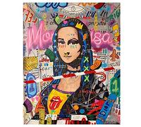 Peinture sur Toile Mona Lisa Rue Graffiti Art Affiches et Impressions drôle personnalité Mur Art Photo, pour la décoration de Salon Pas de Cadre (Size : 50x70cm no Frame)
