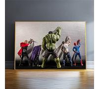 Peinture sur toile - Motif : vengeur dans les toilettes - Hulk - Poster de super-héros - Impression d'art moderne pour chambre d'enfant - Décoration d'intérieur - Sans cadre - 60 x 90 cm - Sans cadre