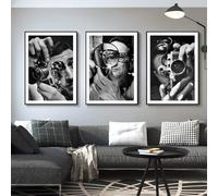Peinture sur toile murale, photographie de mode ancienne, affiches et impressions en noir et blanc, images murales pour salon, 30 x 40 cm, sans cadre