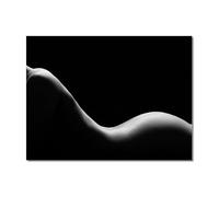 Peinture sur toile noire et blanche de Wonman, affiches et impressions sur le mur, image d'art pour la décoration du salon, œuvre d'art 40 x 60 cm (16 x 24 pouces) Cadre interne