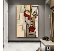 Peinture sur toile Picasso pour la décoration de la maison - Figures abstraites, affiches d'art se mélangeant au visage, impressions d'art mural 70x110cm (28x43in) avec cadre ZHMANLUCK