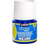 Pébéo Peinture pour verre V160 Effet brillant Cyan 45 ml