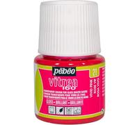 Pébéo Peinture pour verre Vitrea 160 Effet brillant Rose vif 45 ml