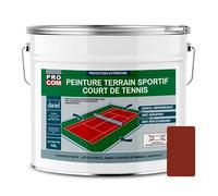 Peinture tennis, peinture terrain de sport, rénovation et protection de terrain sportif PROCOM 10 litres Rouge tennis (RAL 040 30 40)