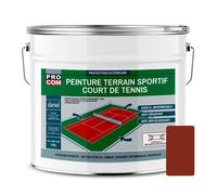 Peinture tennis, peinture terrain de sport, rénovation et protection de terrain sportif PROCOM 10 litres Rouge tennis (RAL 040 30 40)