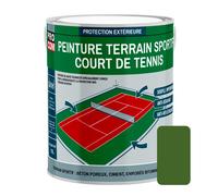 Peinture tennis, peinture terrain de sport, rénovation et protection de terrain sportif PROCOM 2.5 litres Vert tennis (RAL 130 40 30)