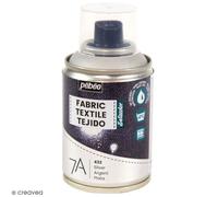 Peinture textile en bombe - Pébéo - 7A Textile - 100 ml - Argent - Mixte