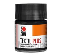 Peinture textile Marabu Textil Plus noir 50 ml - à base aqueuse, fixable au fer, lavable 40°C